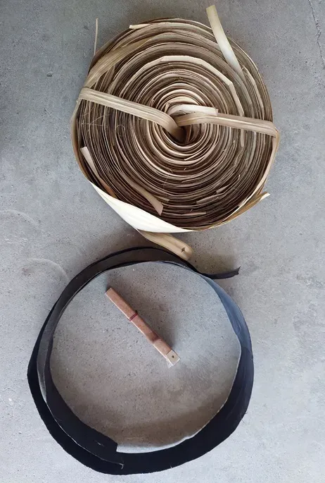 rolls of raw pandanus